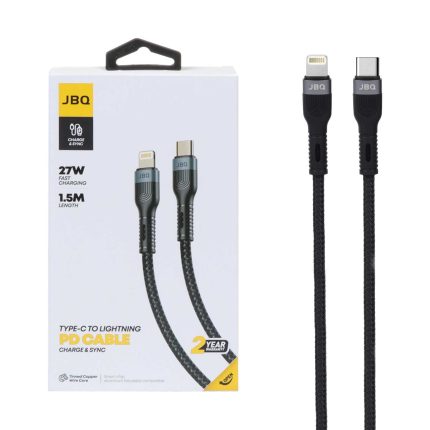 کابل شارژ 1.5 متری PD و فست JBQ Type-C to Lightning مدل CA-720 - مشکی (گارانتی یکساله رصاصی)