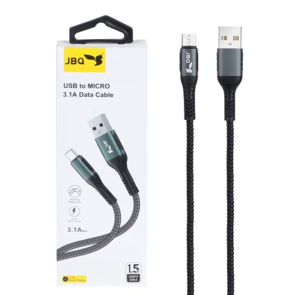 کابل شارژ 1.5 متری فست اندروید JBQ مدل DT-01 - مشکی (گارانتی یکساله رصاصی)