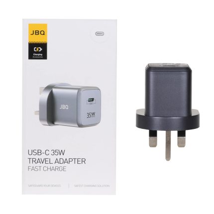 شارژر دیواری فست و PD تک پورت JBQ مدل WC-611G 35W - خاکستری (گارانتی یکساله رصاصی)