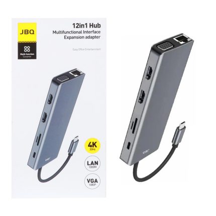 هاب 12 پورت JBQ Type-C مدل HD-1201