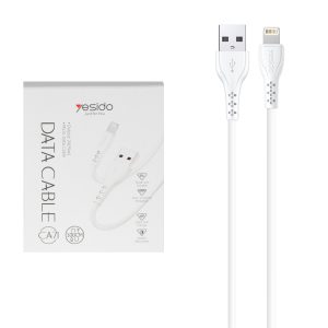 کابل شارژ آیفون yesido مدل CA71 - سفید (گارانتی 18 ماه تعویض نیکان همراه)