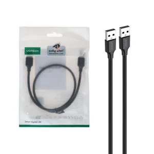 کابل نیم متری UGREEN USB2.0 مدل US102 - مشکی (گارانتی 18 ماهه آسان پیشرو)(10308)