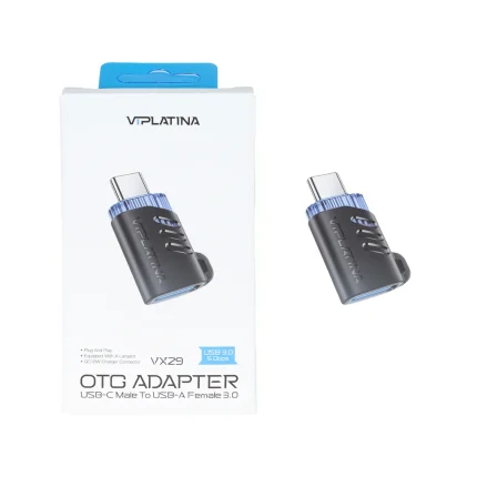 تبدیل VIPLATINA Type-C To USB مدل VX29 - مشکی (گارانتی 18 ماهه تعویض نیکان همراه)