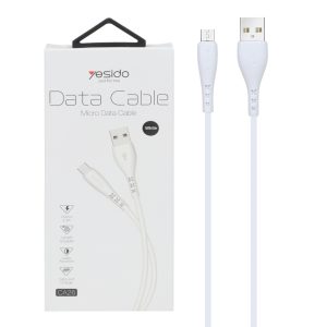 کابل شارژ فست اندروید yesido مدل CA26 -سفید (گارانتی 18 ماه تعویض نیکان همراه)
